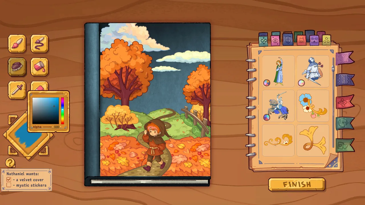 Bookbinding – Dark Cozy Sim screenshot 1