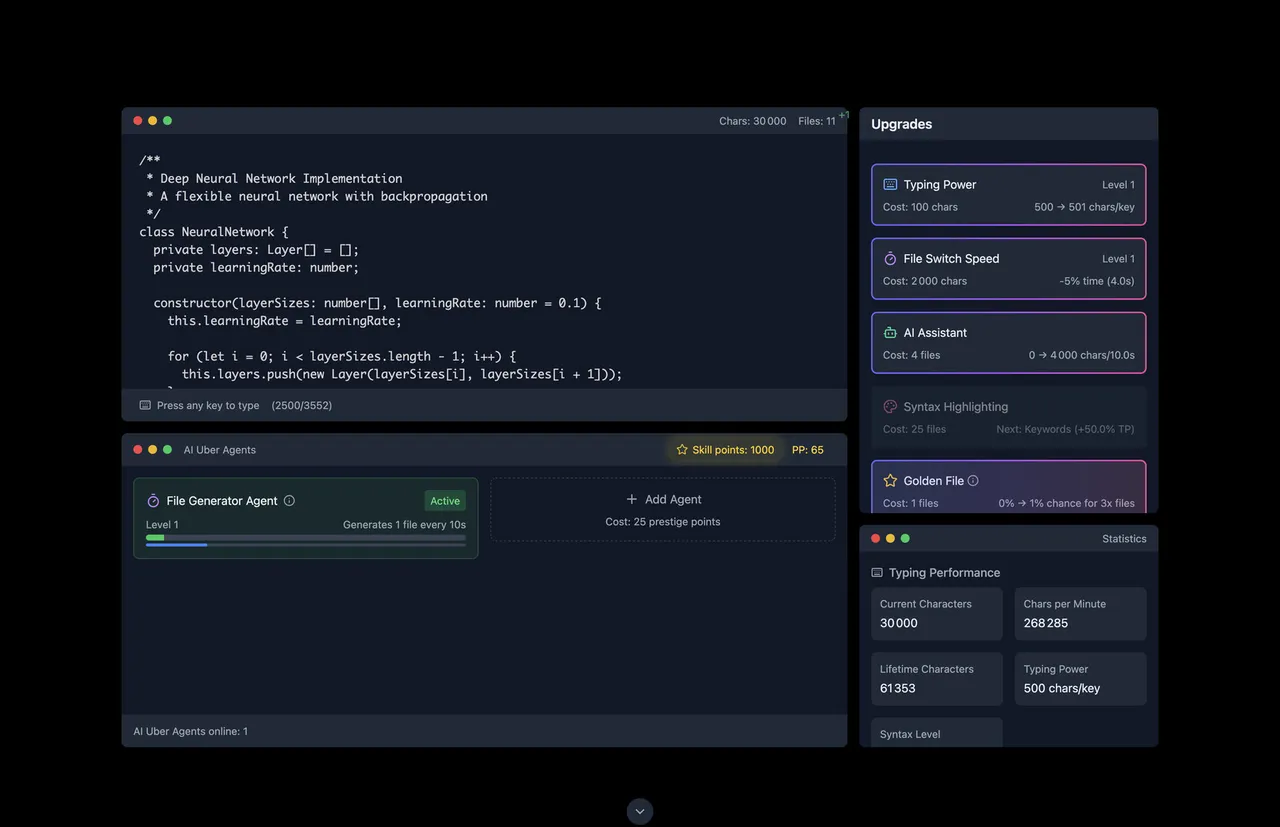 Yet Another Incremental Game (but this time about coding) screenshot 3