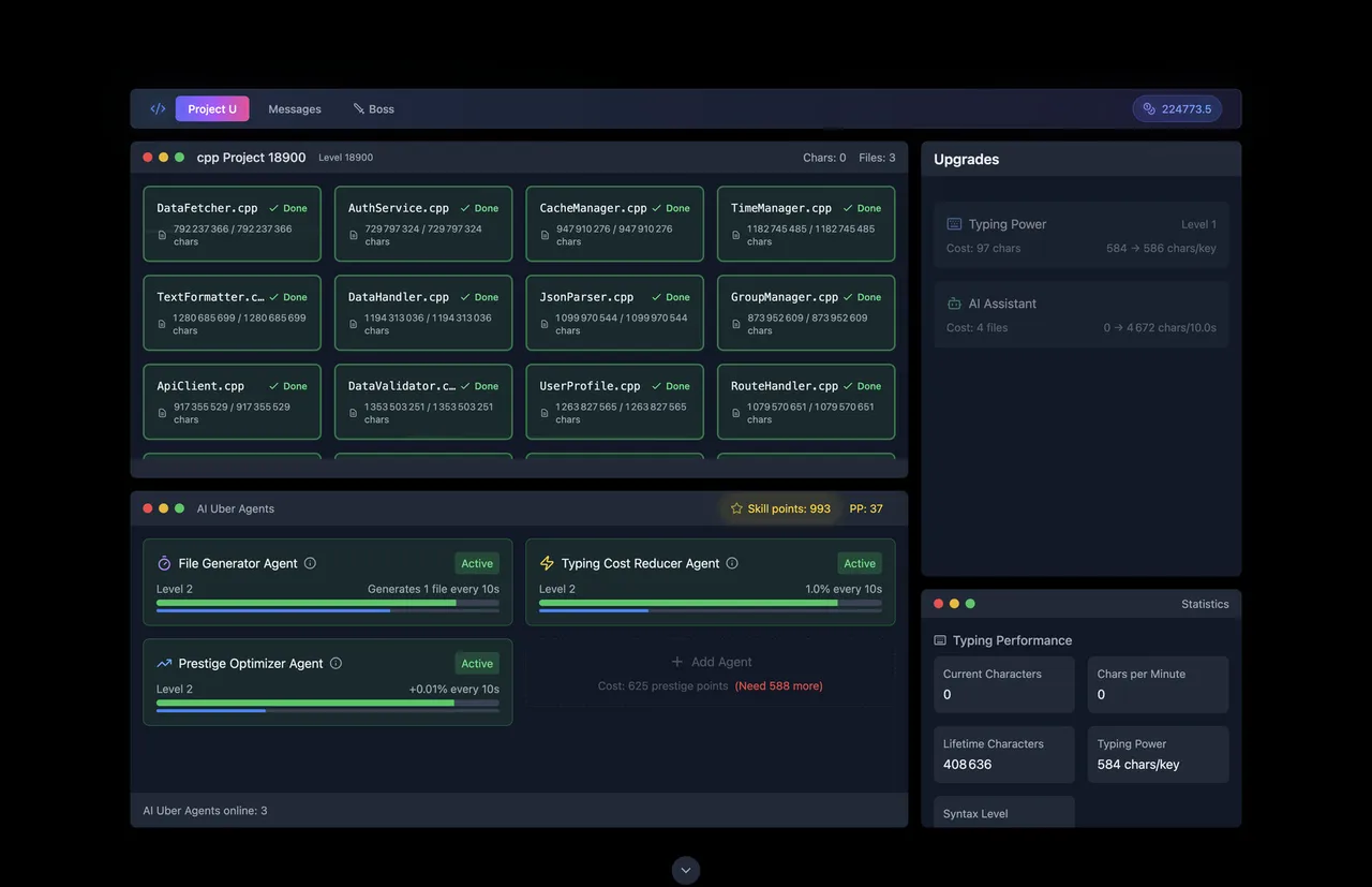 Yet Another Incremental Game (but this time about coding) screenshot 5