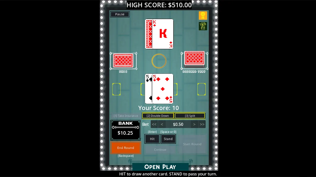 Blackjack 2D: Dealer's Gambit screenshot 3