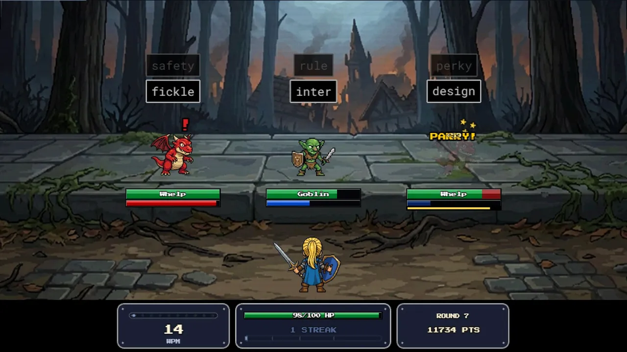 Keeb Quest: Typing Battles screenshot 1
