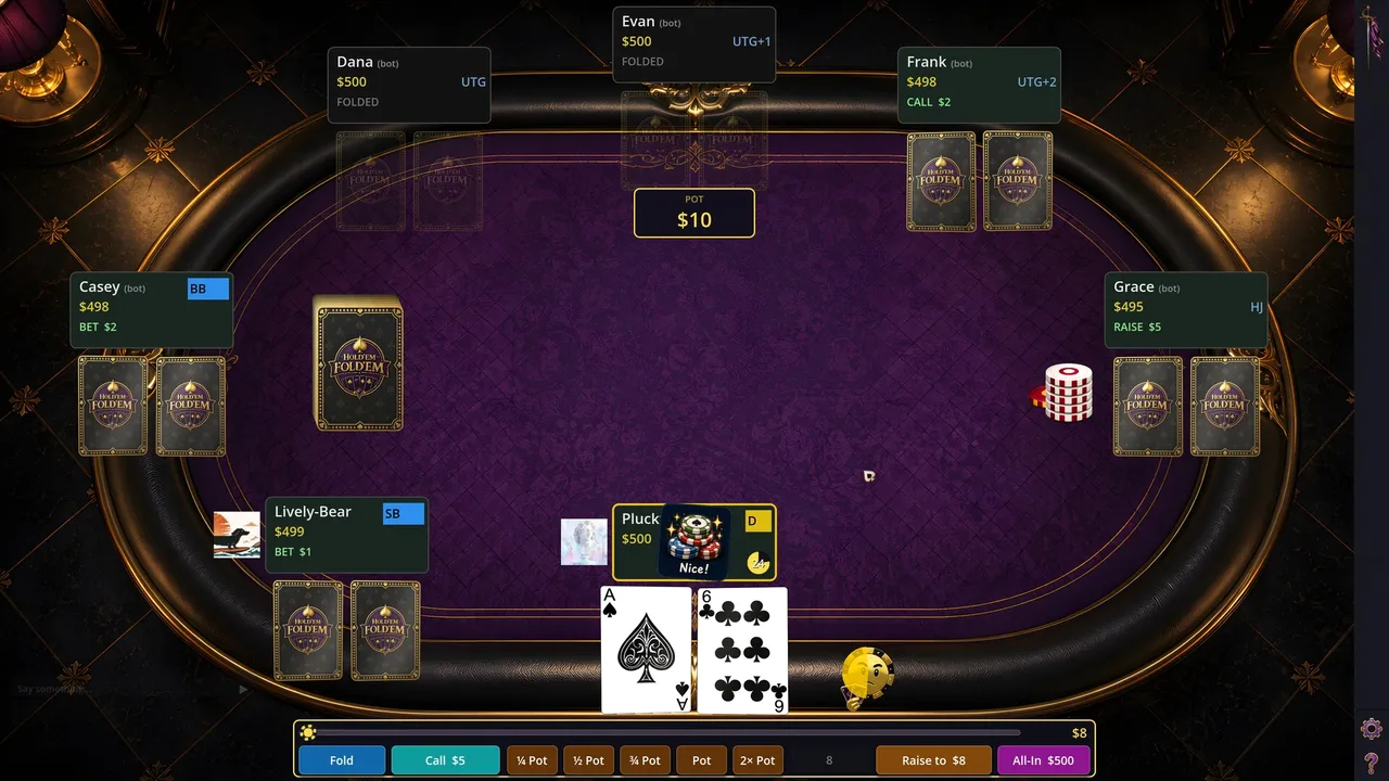 Hold'em Fold'em Poker screenshot 2