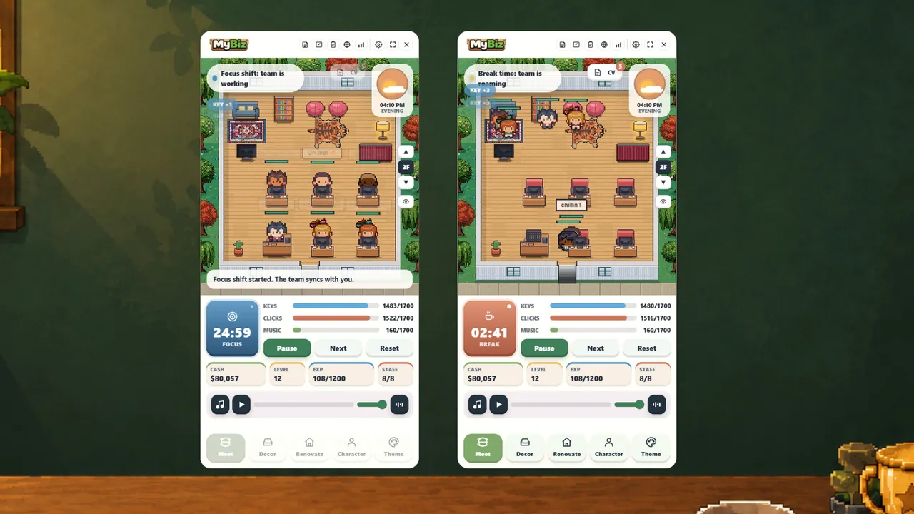 MyBiz: Pomodoro Desk Tycoon screenshot 4