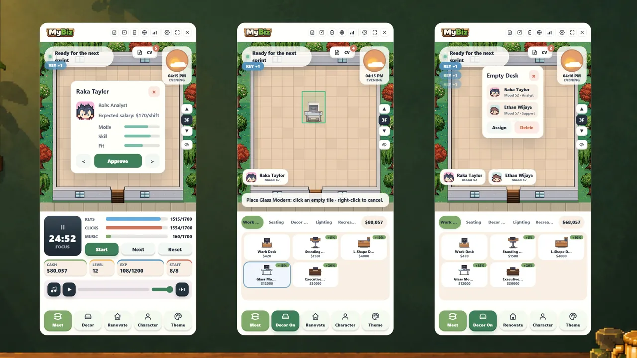 MyBiz: Pomodoro Desk Tycoon screenshot 5