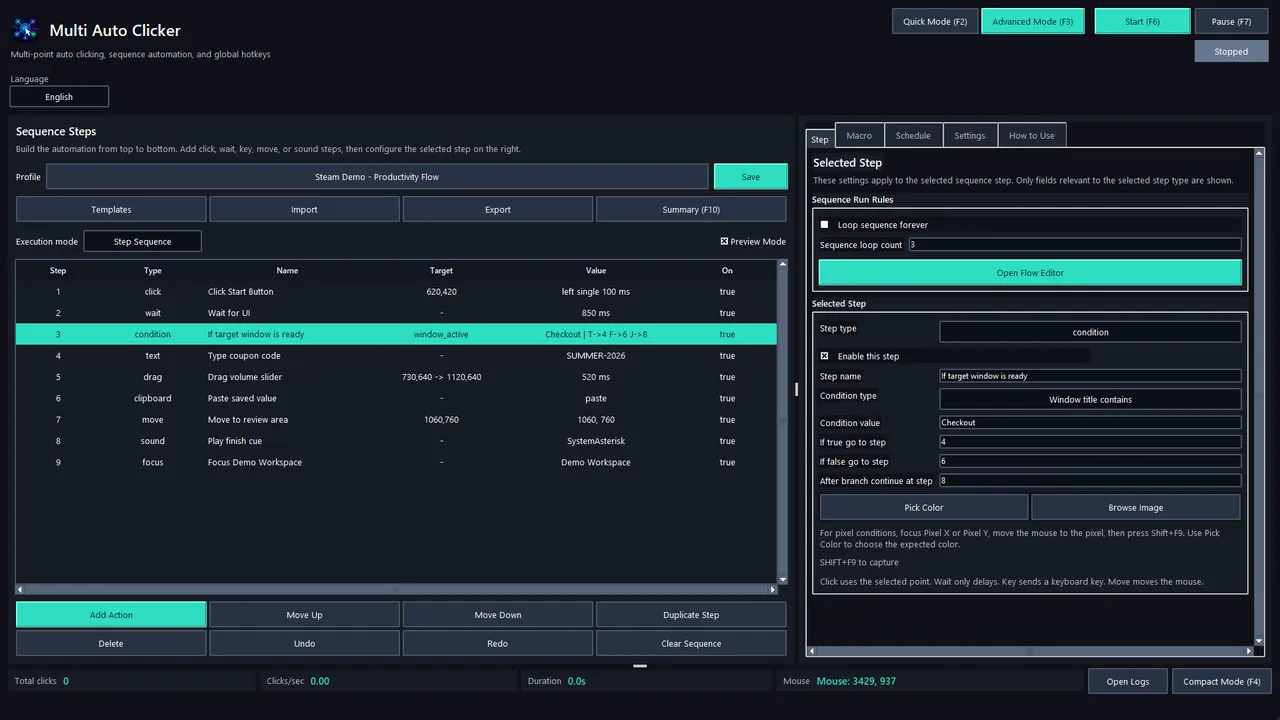 Multi Auto Clicker screenshot 3