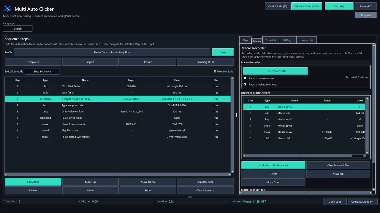 Multi Auto Clicker screenshot 6