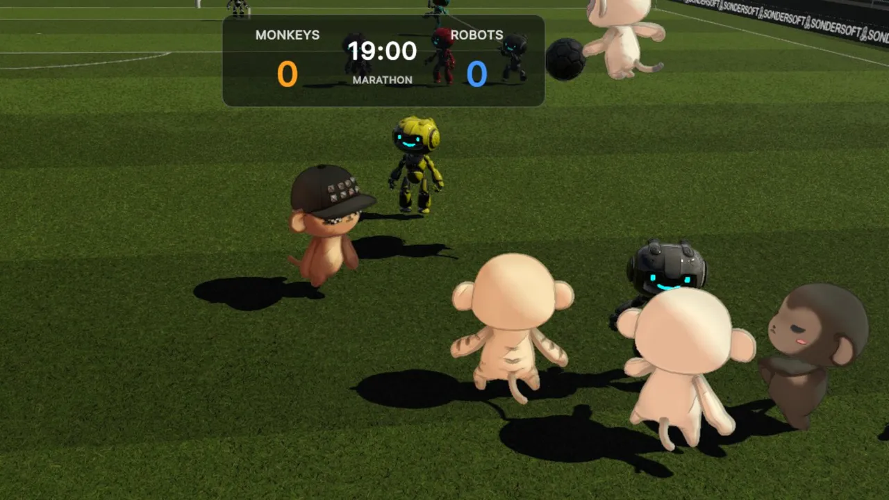 SonderSoft Soccer: Monkeys VS Robots! screenshot 2