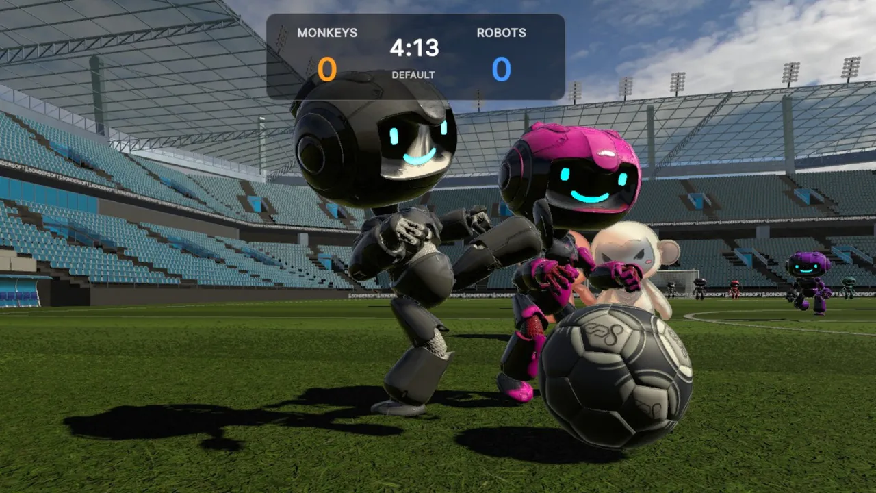 SonderSoft Soccer: Monkeys VS Robots! screenshot 4