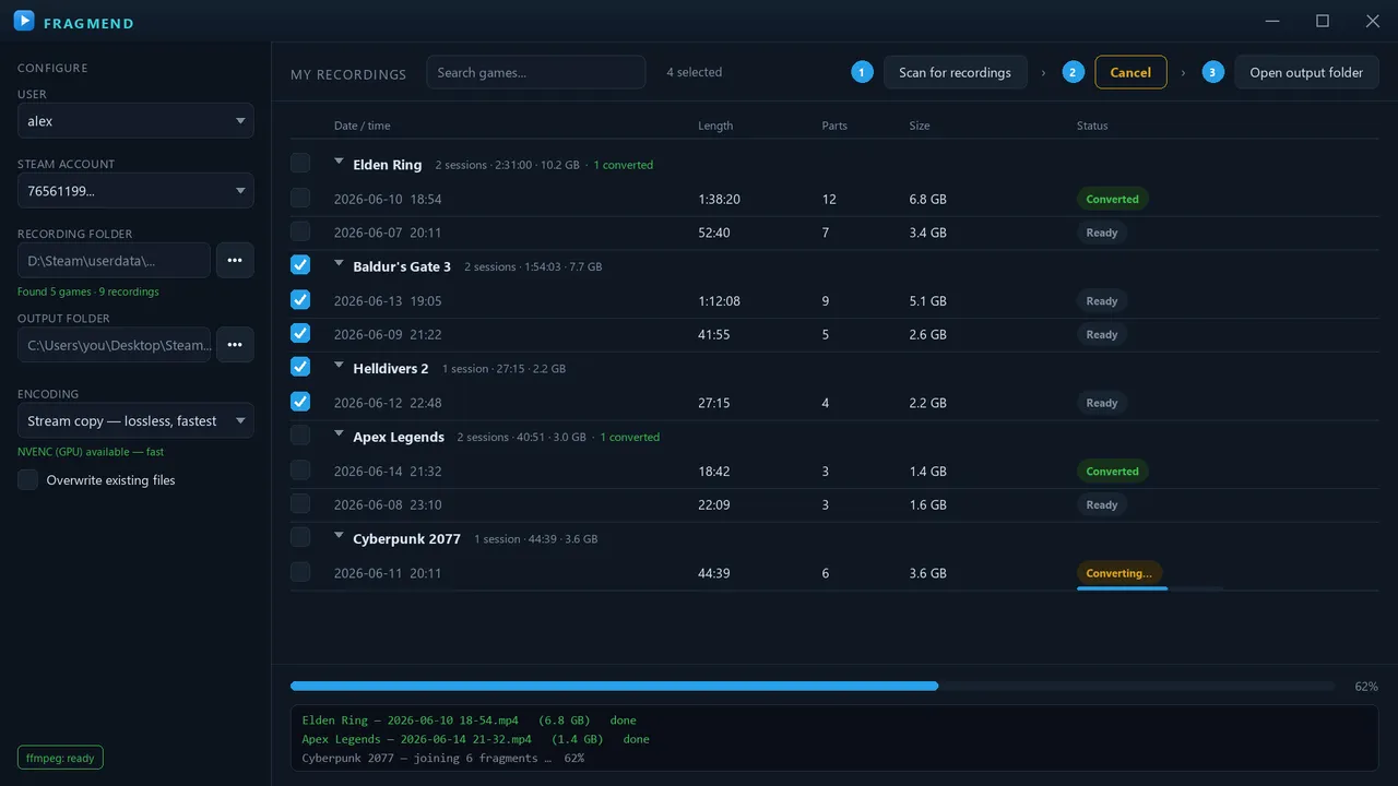 FragMend screenshot 3