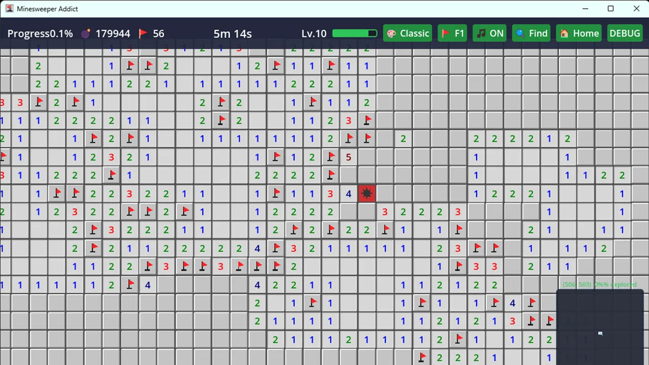 Infinite Minesweeper Simulator screenshot 2