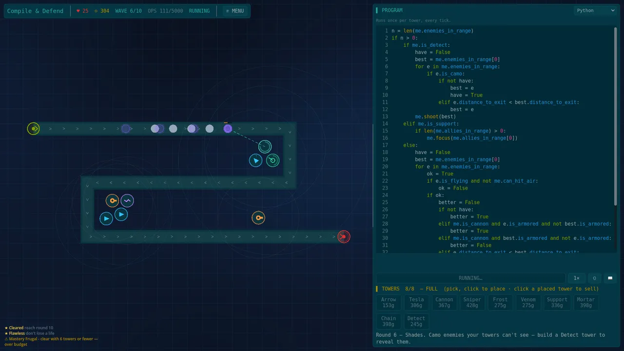 Compile & Defend screenshot 1