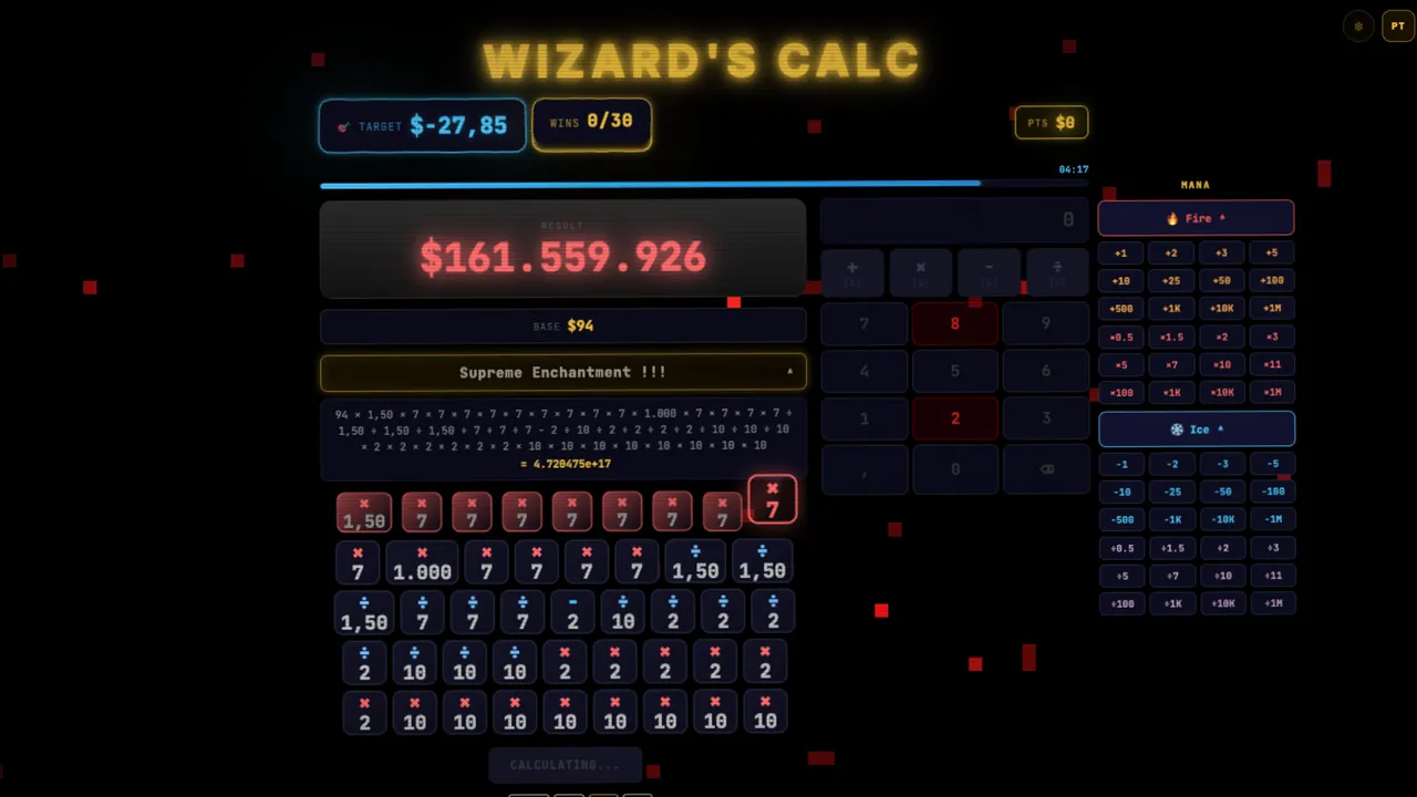 Wizard's Calc screenshot 2