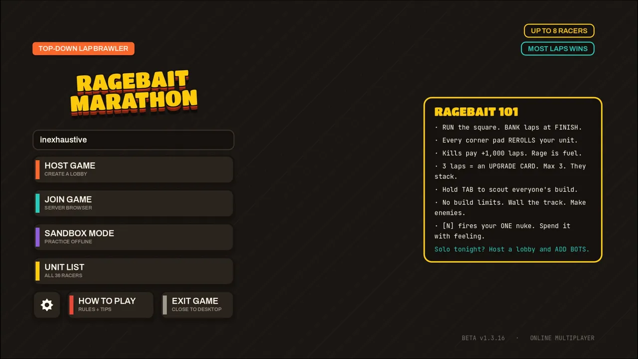 Ragebait Marathon screenshot 1